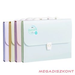   Irattartó táska DELI Colorful PP 13 rekeszes A/4  vegyes pasztell színekben