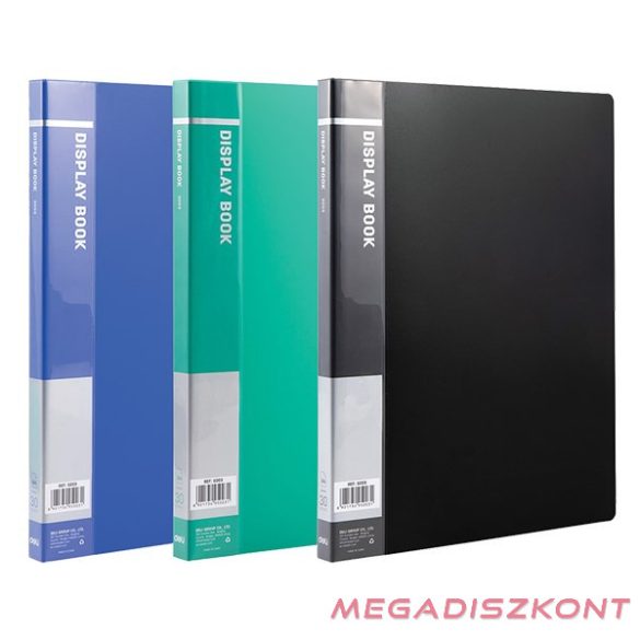 Iratvédő mappa DELI A/4 30 zsebes PP vegyes színekben