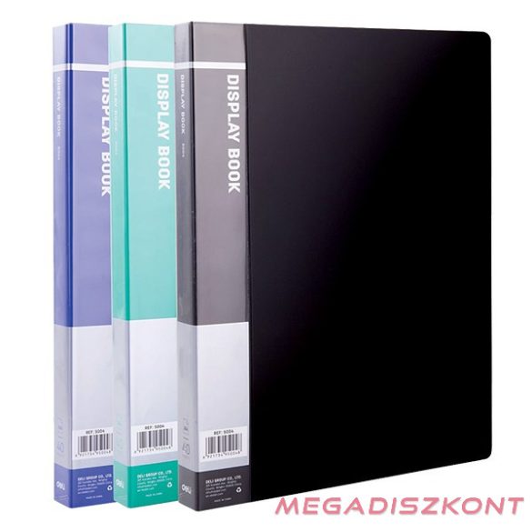 Iratvédő mappa DELI A/4 40 zsebes PP vegyes színekben