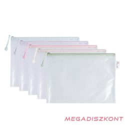   Irattasak DELI Colorful A/4 cipzáras háló mintás vegyes pasztell színekben