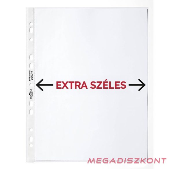 Lefűzhető genotherm DURABLE PP A/4 extra széles 90 mikron víztiszta 50 darabos