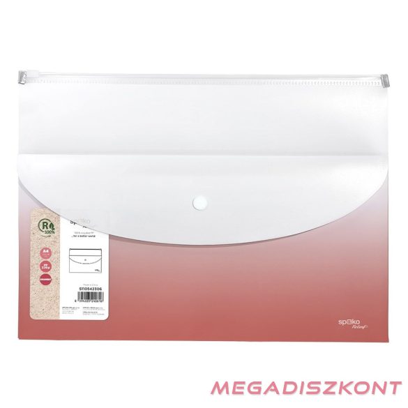 Irattasak SPOKO ReLeaf Gradient PP A/4 cipzáras és A/5 patentos rózsaszín