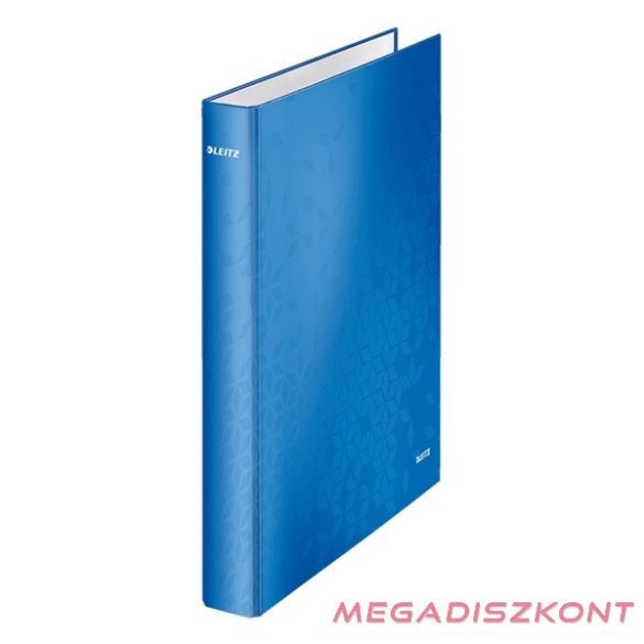 Gyűrűskönyv LEITZ Wow A/4 Maxi 40mm 2  gyűrű D alakú kék