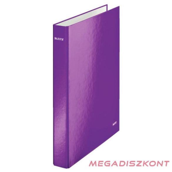 Gyűrűskönyv LEITZ Wow A/4 Maxi 40mm 2  gyűrű D alakú lila
