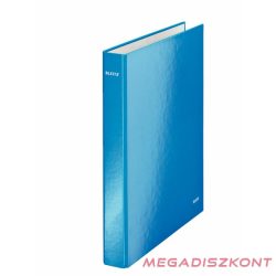   Gyűrűskönyv LEITZ Wow A/4 Maxi 40mm 4  gyűrű D alakú kék