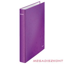   Gyűrűskönyv LEITZ Wow A/4 Maxi 40mm 4  gyűrű D alakú lila