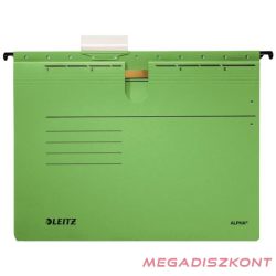   Függőmappa gyorsfűző szerkezettel LEITZ Alpha A/4 karton zöld 25 db/doboz