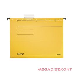   Függőmappa LEITZ Alpha Standard A/4 karton sárga 25 db/doboz