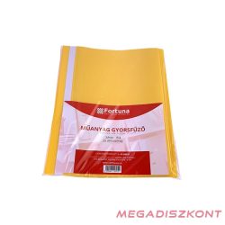 Gyorsfűző FORTUNA műanyag sárga 25 db/csomag
