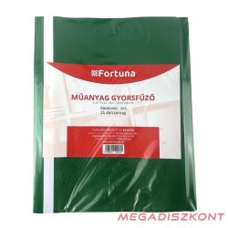 Gyorsfűző FORTUNA műanyag sötétzöld 25 db/csomag