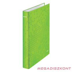   Gyűrűskönyv LEITZ Wow A/4 Maxi 40mm 4 gyűrű D alakú zöld
