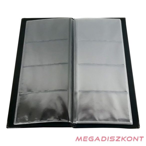 Névjegytartó Maxi pvc borítású karton 80 darabos fekete