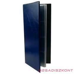 Névjegytartó Maxi pvc borítású karton 80 darabos kék