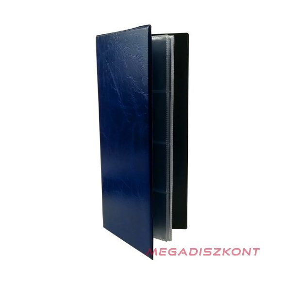 Névjegytartó Maxi pvc borítású karton 80 darabos kék