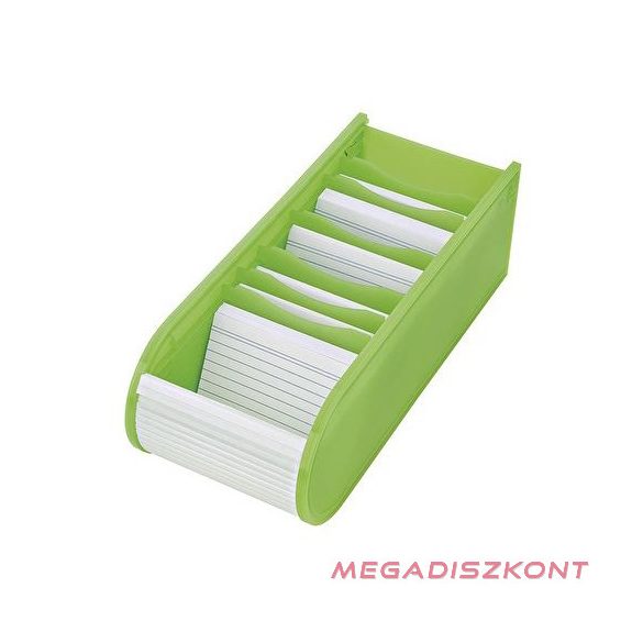 Kartotékozó WEDO műanyag 500 darabos fekvő világoszöld