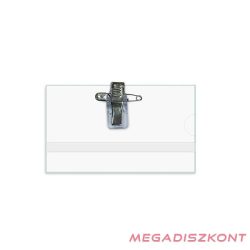 Névjegykitűző tűs csiptetős 54x90mm kemény