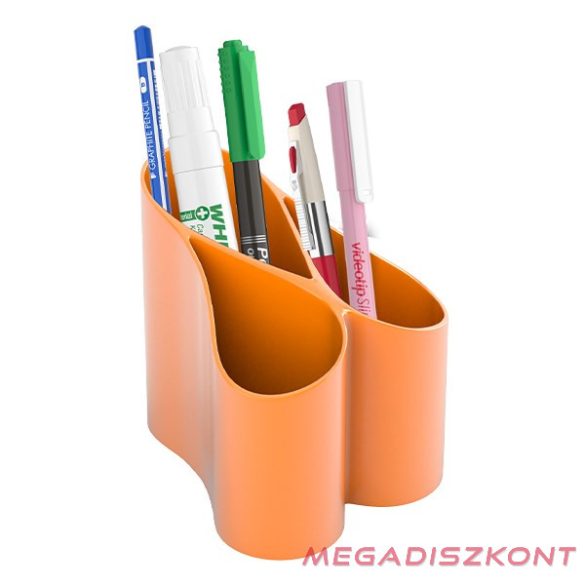 Írószertartó ICO Lux műanyag narancssárga