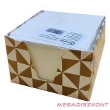 Kockatömb fehér FORTUNA 9x9x6 cm mintás tartóban