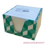 Kockatömb fehér FORTUNA 9x9x6 cm mintás tartóban
