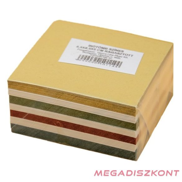 Kockatömb színes FORTUNA 8,5x8,5x5 cm ragasztott