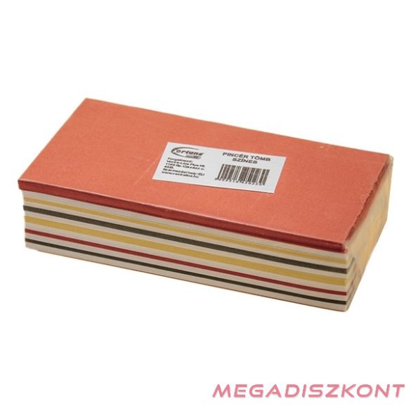 Pincérblokk színes FORTUNA 6,5x13 cm ragasztott
