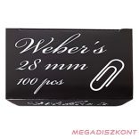 Gemkapocs WEBER'S 28mm nikkel 100 darabos
