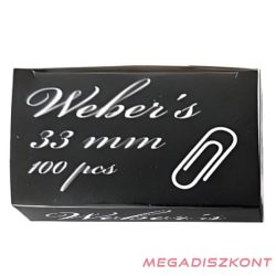 Gemkapocs WEBER'S 33mm nikkel 100 darabos