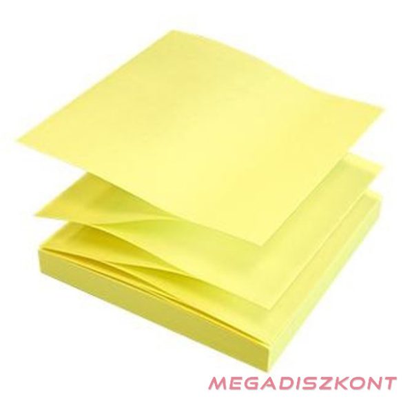 Öntapadós jegyzettömb GLOBAL Notes 3644-01 75x75mm "Z" sárga 100 lap