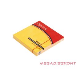 Öntapadós jegyzettömb OPTIMA 75x75mm neon narancs 100 lap