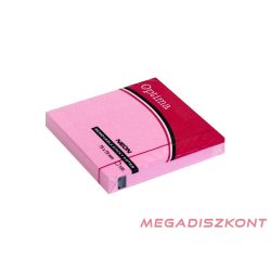 Öntapadós jegyzettömb OPTIMA 75x75mm neon rózsa 100 lap