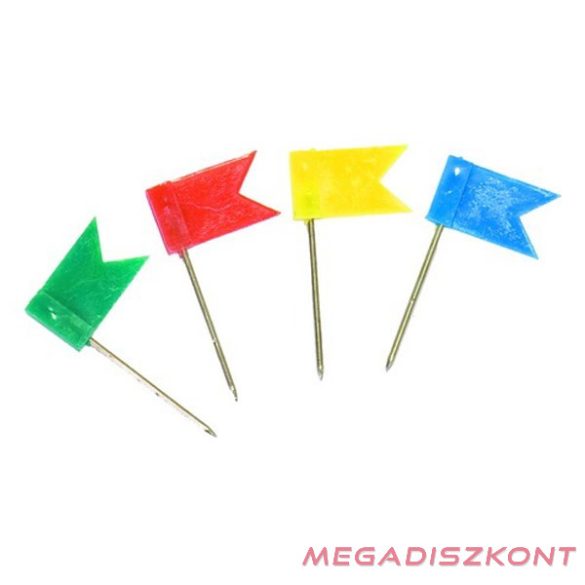 Táblatű GRAND műanyag dobozban színes zászlós 25 darabos