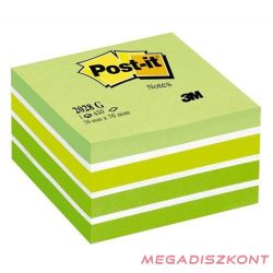   Öntapadós jegyzettömb 3M Post-it LP2028G 76x76mm aquarell zöld 450 lap