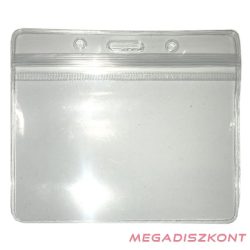   Azonosítókártya tartó Vinyl tasak simítózáras 90x60mm fekvő áttetsző