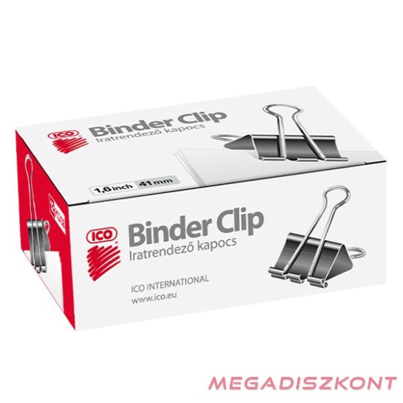 Binder csipesz ICO 41mm 12darabos
