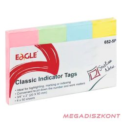   Oldaljelölő EAGLE 652-5P papír pasztell vegyes szín 4x50 lap