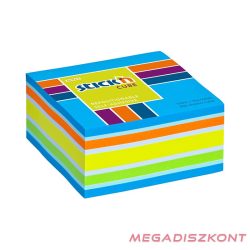   Öntapadós jegyzettömb STICK'N 76x76mm neon kék mix 400 lap