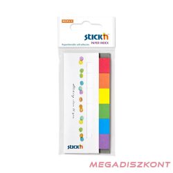   Öntapadó oldaljelölő STICK'N papír 45x15mm szivárvány mix 7x30 lap