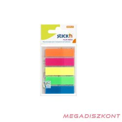   Öntapadó oldaljelölő STICK'N 45x12mm műanyag neon mix 5x25 lap