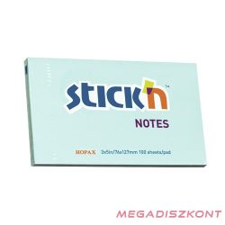   Öntapadós jegyzettömb STICK'N 76x127mm pasztell kék 100 lap