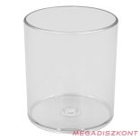 Írószertartó pohár műanyag kerek áttetsző