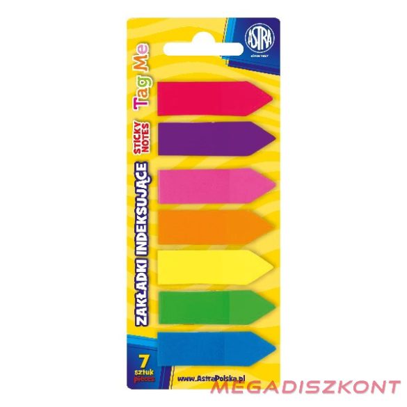 Oldaljelölő ASTRA nyilak műanyag 7x25 lap színes