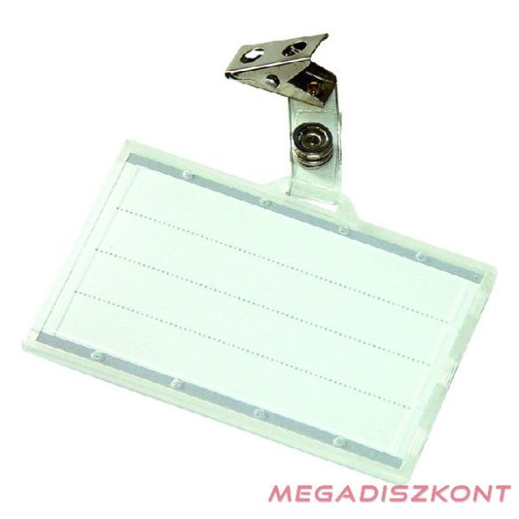 Azonosítókártya tartó DONAU 88x55 mm csipeszes PP átlátszó 50 darabos