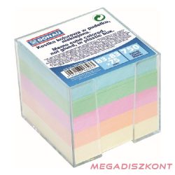   Kockatömb színes DONAU 9,2x9,2 cm tartóban nem ragasztott pasztell