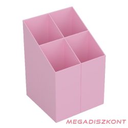 Írószertartó ICO szögletes pasztell rózsaszín