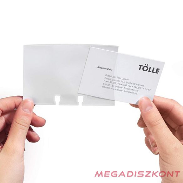 Névjegytartó betét szett DURABLE Visifix áttetsző 40 darabos