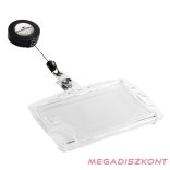 Azonosítókártya tartó DURABLE 2 kártyához zárt kihúzható tartóval átlátszó 10 darabos