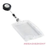 Azonosítókártya tartó DURABLE 2 kártyához zárt kihúzható tartóval átlátszó 10 darabos