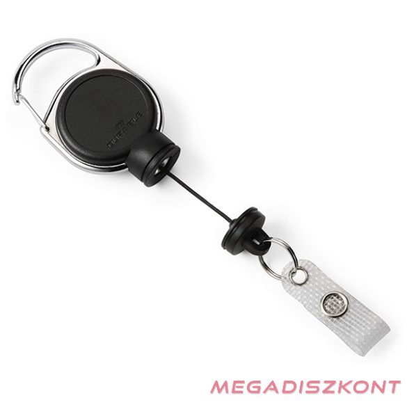 Azonosítókártya tartó DURABLE Extra Strong patentos kihúzható fekete
