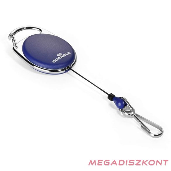 Azonosítókártya tartó DURABLE Style karabineres kihúzható sötétkék