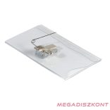 Névjegykitűző DURABLE 54x90 mm csiptetővel és tűvel átlátszó 50 darabos